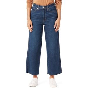 Levis hi-rise cropped wide leg jeans